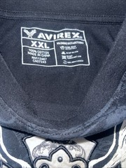 Vintage Y2K Avirex Grunge Skater Oversized Black Mens T Shirt Size XXL