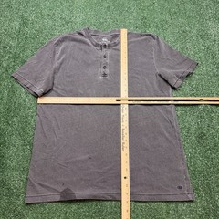 The Normal Brand T Shirt Mens Size L Gray Black Henley Short Sleeve Preowned