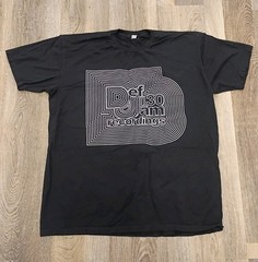 Vintage 00s Def Jam Recordings Black Optical Illusion Tee Size XL