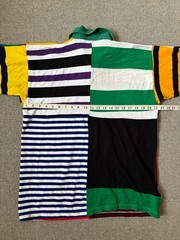 Vintage Heavyweight Rugby Shirt Harlequin Style Multicolour Made In England