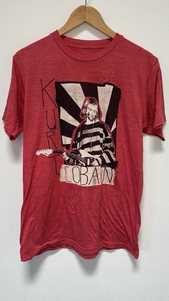 VTG Kurt Cobain Tshirt Nirvana 90s Single Stitch Band Tee The End Of Music M/L
