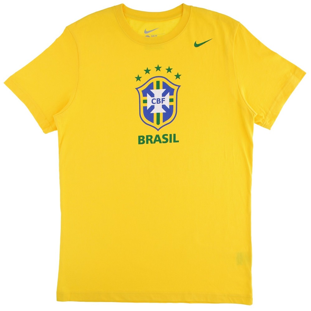 Nike Brasil Soccer Shirt, Mens Slim Fit 547212 Brazilian Football Team T Shirt