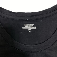 Icebreaker Mens XL Black Pure Merino Superfine Ultralite Wool T-Shirt Outdoor