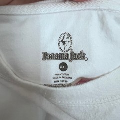 Panama Jack Mens XXL White Surf Shack Graphic T-Shirt Cotton