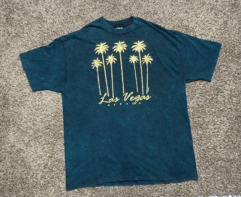 90s Acid Wash T-Shirt Men Sz XL Las Vegas Single Stitch Distressed Made In USA
