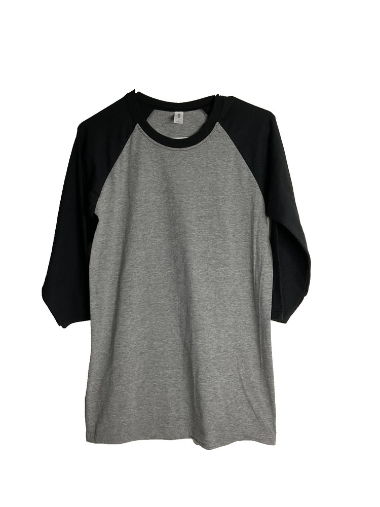 Jerzees Men’s Tri Blend T-Shirt 3/4 Sleeve Soft Raglan Baseball Tee Size S