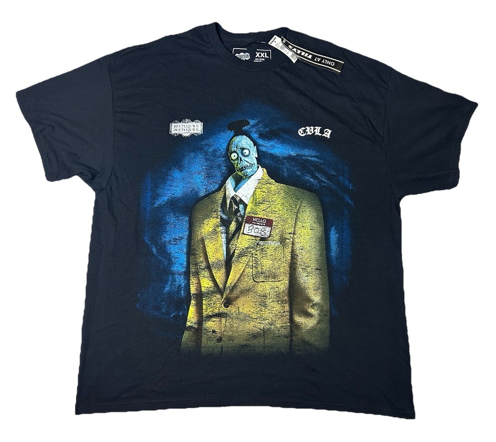 CVLA X Beetlejuice Black Shirt Men’s 2XL AOP Sold Out Collab Movie NWOT