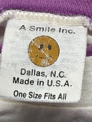 A Smile Inc T Shirt Mens One Size White Graphic Print Neon Rose Wildwood N.J.