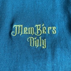 Members Only Mens Teal Green S T-Shirt Embroidered Chrysanthemum Double Sided