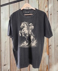 Cowboy Horse Vintage Graphic Western Rodeo Ranch Animal Country Comfort Tee