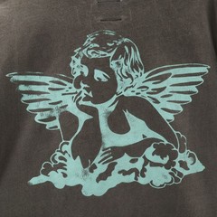 FR2 Back print angel Short sleeve T-shirt M Charcoal gray Men’s