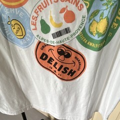 American Eagle Standard Fit White Sunbelt Fruit Company Graphic T-Shirt L