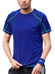 Men Swim Shirt Short Sleeve Uv Shirt Athletic Quick Dry Tshirt Tee New