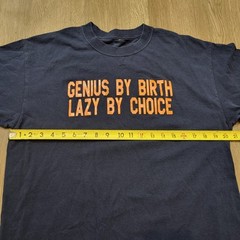 Custom 77 Men’s T shirt Black Genius By Birth Lazy By Choice Sze L