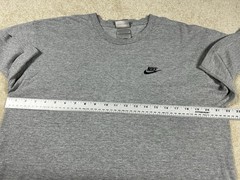 Vintage Nike T Shirt Large Gray Swoosh Embroidered Check Logo Essential