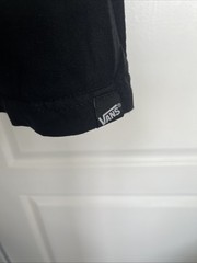 VANS T-Shirt Mens Sz L Short Sleeve Glossy Logo Tee Classic Black On Black Gym