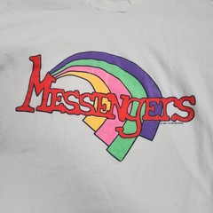 Vintage Stedman Shirt Mens XL White Messengers Rainbow Graphic Tee 1987 USA