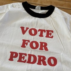 VTG Napoleon Dynamite “Vote For Pedro” Ringer Shirt Size XL 2005 Movie Promo Tee