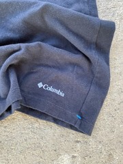 Columbia Shirt Mens Womens Uni Small Black Stretch Crewneck Cotton Casual Vintag