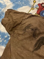 Vintage 90s Japanese Chin Graphic T-Shirt Dog Dogs Brown Poly Blend 50/50 L VTG