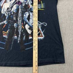 Def Leppard Concert Rock Tour 2015 T-Shirt Men’s L Navy Blue Front Back Graphic