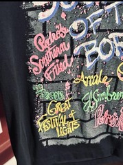 SOUTH OF THE BORDER 90s single stitch t-shirt Screen Stars black graffiti Large