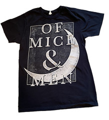 Of Mice and Men T-shirt Medium Metal Rock Band Crescent Moon Logo Black emo