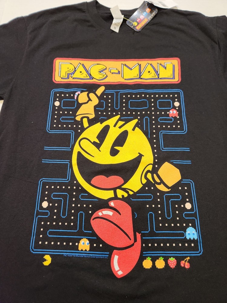 Pac-Man Brisco Brands Black T-Shirt M New