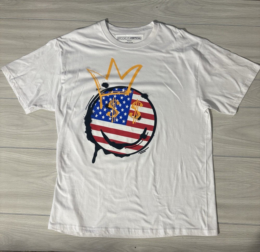 BROOKLYN VERTICAL White Y Shirts Men’s Size M
