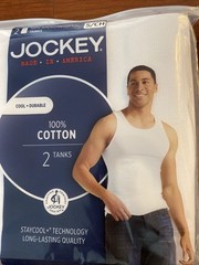 4 Pack Jockey Men’s 100% Cotton Tanks Made in America Size Small New