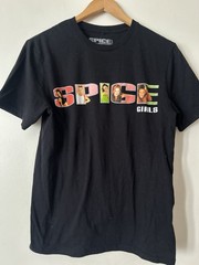 Spice Girls TShirt Black Retro 90s Style Unisex Pop Band Tee Small