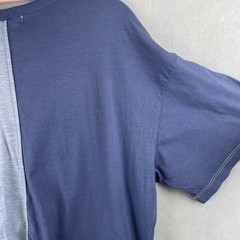 EPTM Men Split Panel T-Shirt Custom Dye Blue Gray Two Tone Streetwear USA M Read