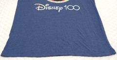 Disney Mickey Mouse Men’s Large T-Shirt 100 Years Of Wonder Logo Heather Blue