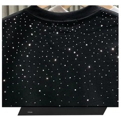 New Fashion Trend Rhinestone Hot Diamonds Summer Short Sleeve Luxury Men T-Shirt