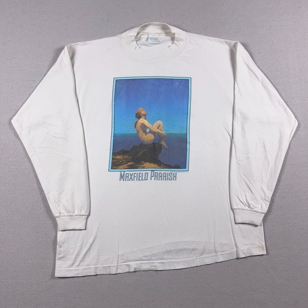 VTG Maxfield Parrish Shirt Mens Mens XL Stars Art Deco Long Sleeve Made in USA