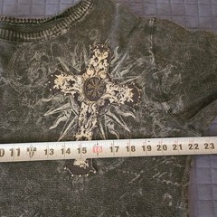 Y2K Manchester Ltd Del Oeste Thermal Shirt Mens XXL Black Gothic Studded Grunge