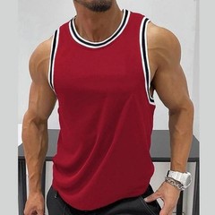 3d Printed Colorful Stripes Tank Tops for Men Simple Fashion Pattern Tees Summer