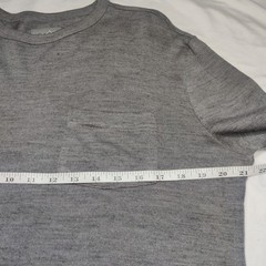 Cadet Military Inspired Wool Blend Long Sleeve T Shirt Small Gray Base layer