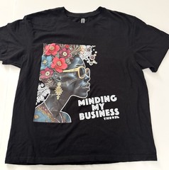 T-Shirt Minding My Business The 92% Large Black