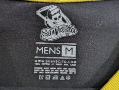 Suavecito Pomade Men’s Medium T-shirt 3/4 Sleeve Black And Yellow NWT