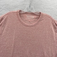 Faherty Striped Shirt Mens XL Orange Cloud Cotton Soft Short Sleeve Tee *A98 New