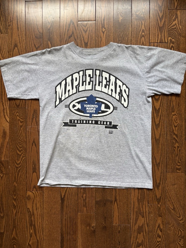 Vintage 90’s Gray Toronto Maple Leafs Hockey First Pick Sports T-Shirt Men’s M