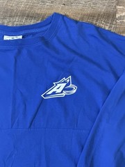Alaska Aces Long Sleeve Shirt Mens Medium Blue Graphic Tee Hockey Sportswear