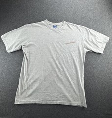 Tommy Bahama Mens Size Medium Gray Graphic T Shirt Island Christmas Naughty Nice