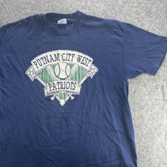 Putnam City West Patriots Shirt Mens 2XL Blue Baseball Team Hanes Beefy-T USA
