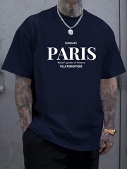 Paris France Vintage Travel Graphic T-Shirt Romantic City Streetwear Tee