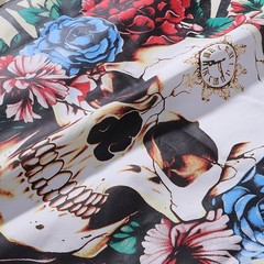 Godspeed Floral Skull Skeleton Vintage Streetwear Graphic Tee T-Shirt