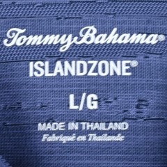 Tommy Bahama IslandZone Mens Large Blue Palm Tree Graphic Long Sleeve Shirt L/G
