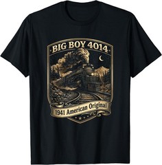 Big Boy 4014 Train Engineer Steam Train Conductor American T-Shirt