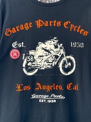 Christian Audigier Men’s T-Shirt Black Biker Garage Parts Motorcycle Y2K Size M